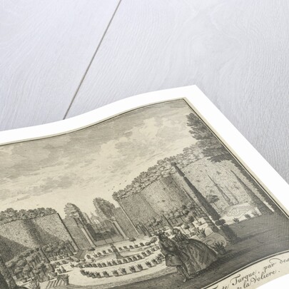 View from the Turkish Tent on the orangery and the aviary in the garden of House ter Meer in Maarssen by Hendrik de Leth