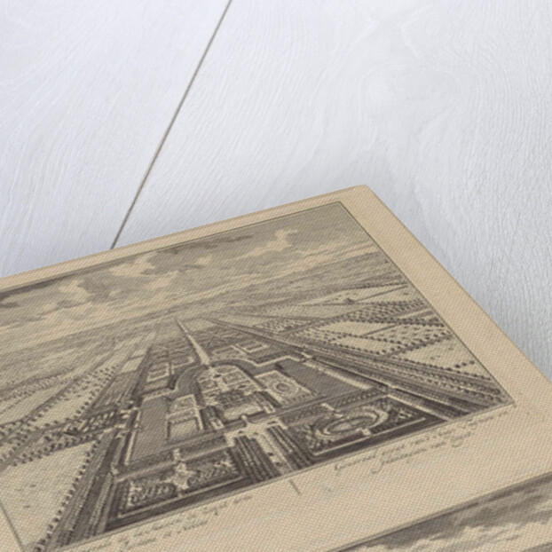 View of Slot Zeist with gardens, view toward Bunnik, on the horizon a tower at Amersfoort by Daniël Stopendaal