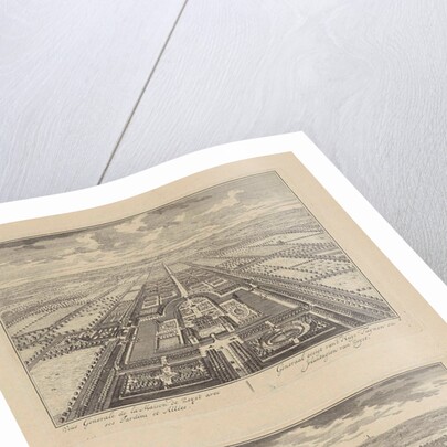 View of Slot Zeist with gardens, view toward Bunnik, on the horizon a tower at Amersfoort by Daniël Stopendaal