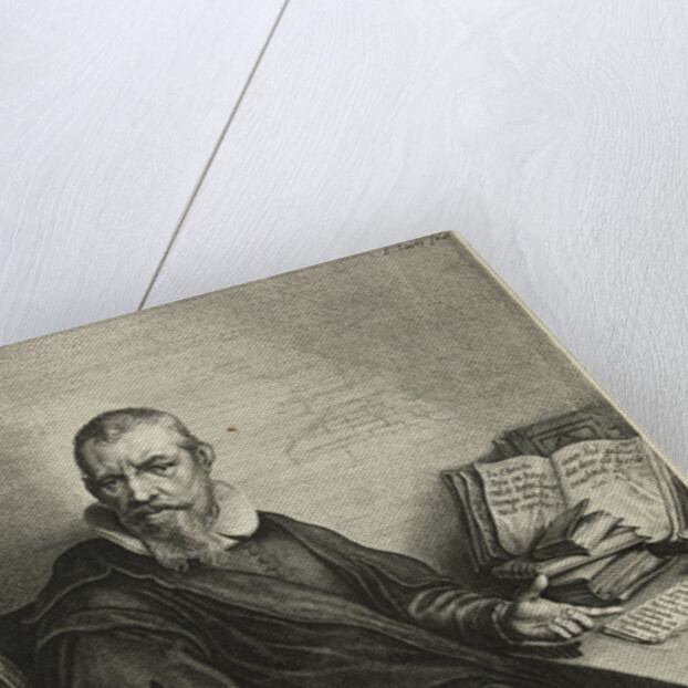 Portrait of Reinier Wybrands Wybma, baptist preacher by Jacob Adriaensz. Backer