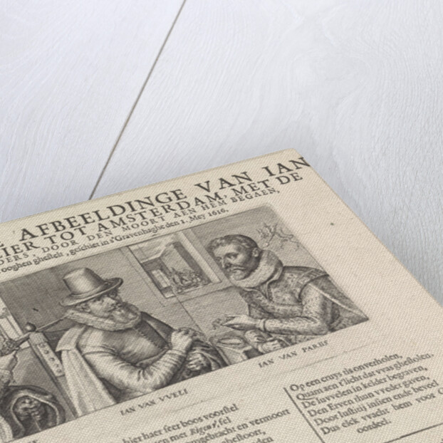 Portraits of Jan van Wely and his two assassins by Crispijn van de Passe I