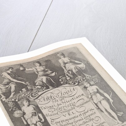 Allegory with Apollo and Diana and three personifications of pharmacy by Isaac Elzevier