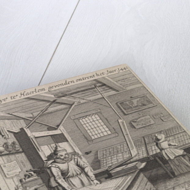 Interior of a book printer by Jan van de Velde