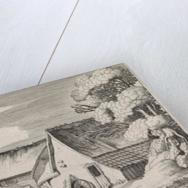 Farmer and his wife in a rowing boat by Jan van de Velde II