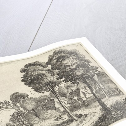 Travellers on a path to a village by Jan van de Velde II