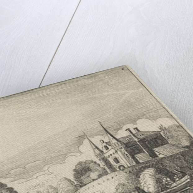 Pleasure boat in a moat by Jan van de Velde II