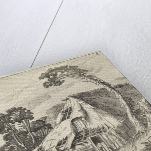 Figures in a dilapidated barn by Jan van de Velde II