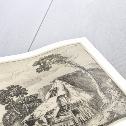 Figures in a dilapidated barn by Jan van de Velde II