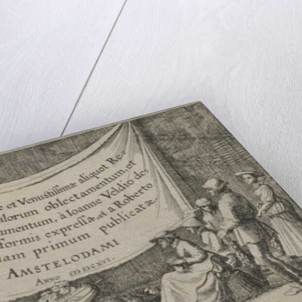 Figures with baskets of fruit and vegetables by Jan van de Velde II