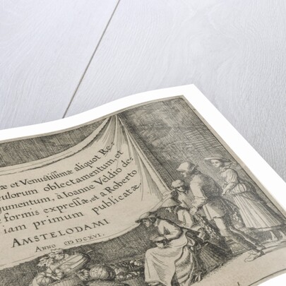 Figures with baskets of fruit and vegetables by Jan van de Velde II