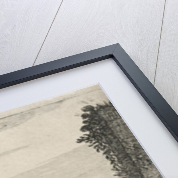 Two figures at a ruin at a bridge by Jan van de Velde II