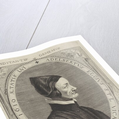 Portrait of Adelbertus Gerbrandsz. Eggius chaplain in Haarlem by Jan van de Velde II