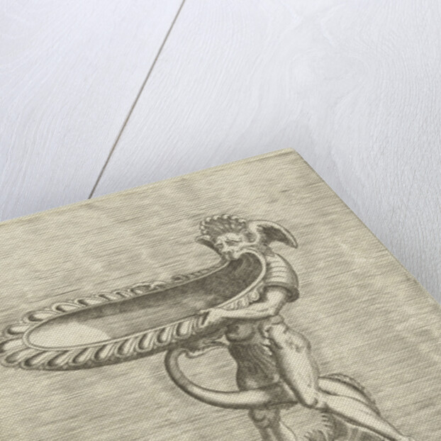 Scale formed by the lower jaw of a man with a satyr head by Hieronymus Cock