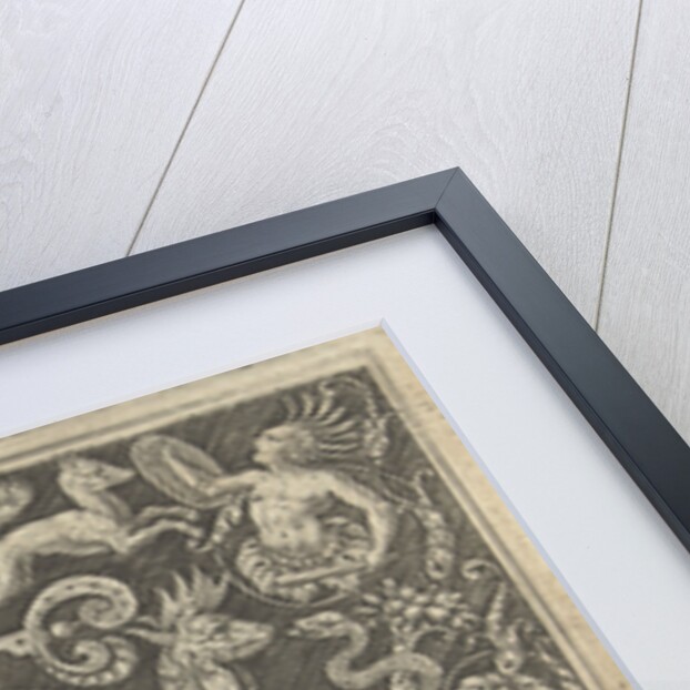 Cartouche: Atlas turns into a mountain by Abraham de Bruyn