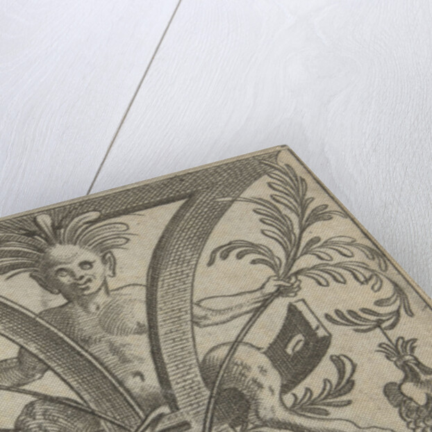 Sater, sitting in scrollwork by Anonymous