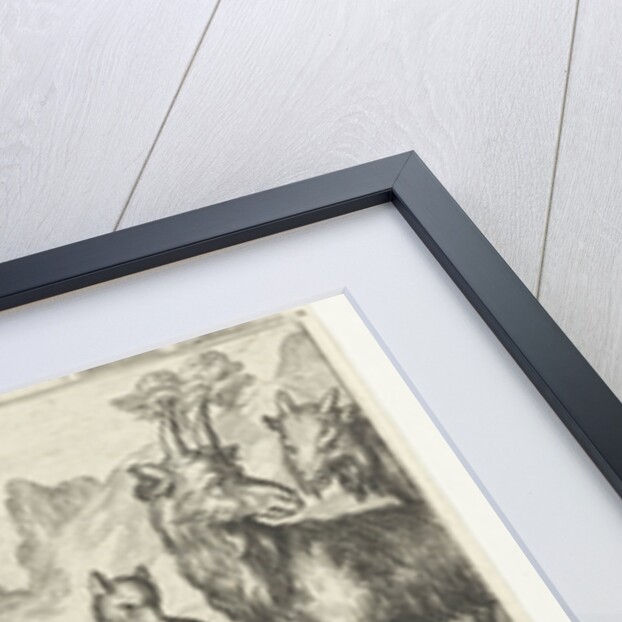 Taurus and other livestock and hyenas by Nicolaes de Bruyn