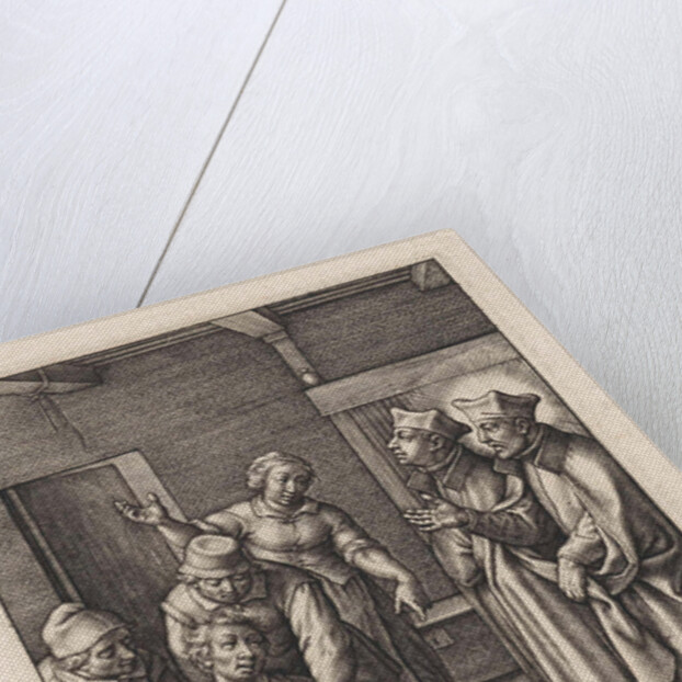 Miraculous healing by Ignatius Loyola of a man who hanged himself by Hieronymus Wierix