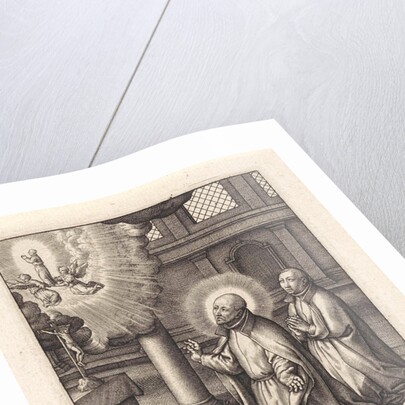 Ignatius Loyola has a Vision of the Assumption of Diego Hoces by Hieronymus Wierix