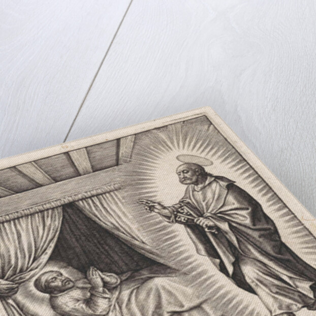 Ignatius Loyola has a vision of Peter by Hieronymus Wierix