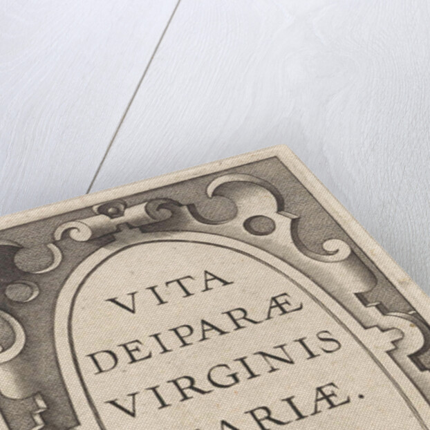 Cartouche with title by Hieronymus Wierix