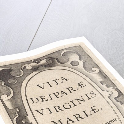 Cartouche with title by Hieronymus Wierix