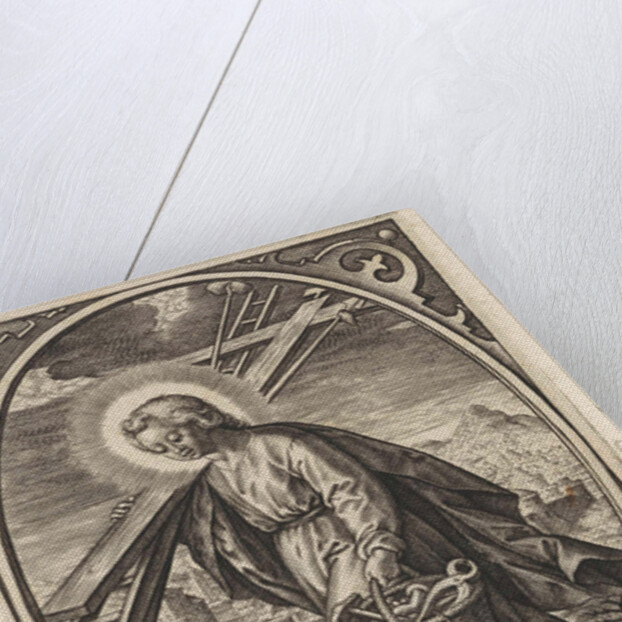 Christ child carries the passion equipment by Hieronymus Wierix