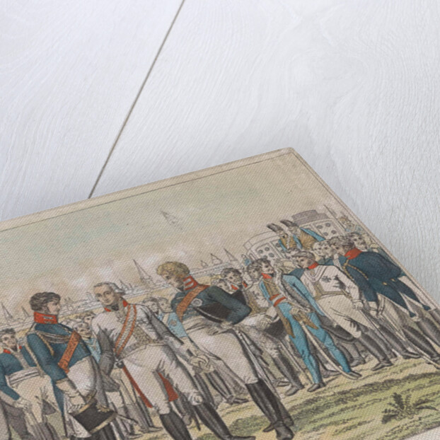 Departure of the allies to the battlefield, 1815 by P. Boscetti