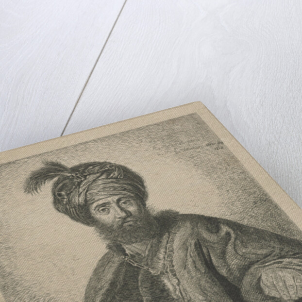 Portrait of an unknown bearded man with turban by Antoine Marie Labouchere