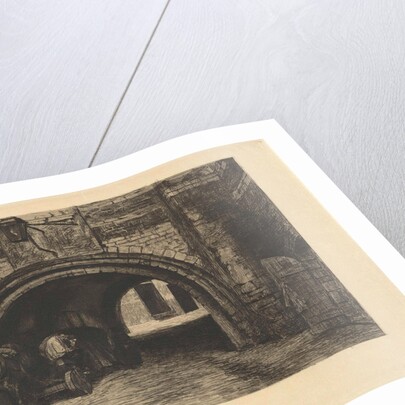 Vehicle with horse under an old gate by Willem Steelink II