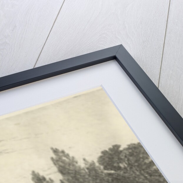 Man and woman at a stream at a forest edge by Hermanus Jan Hendrik van Rijkelijkhuysen