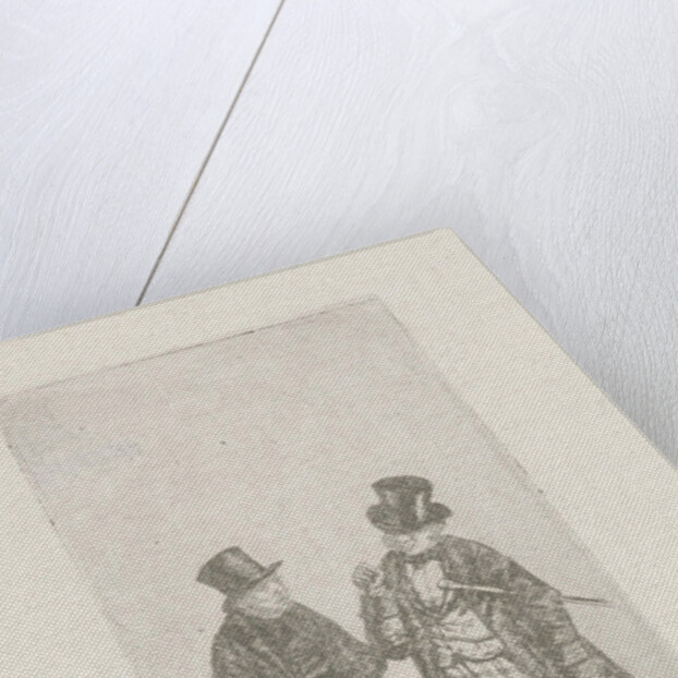 Two men with cane and top hat by Christiaan Wilhelmus Moorrees