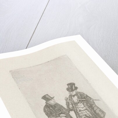 Two men with cane and top hat by Christiaan Wilhelmus Moorrees