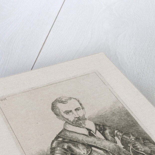 Man in armor with sword by Christiaan Wilhelmus Moorrees