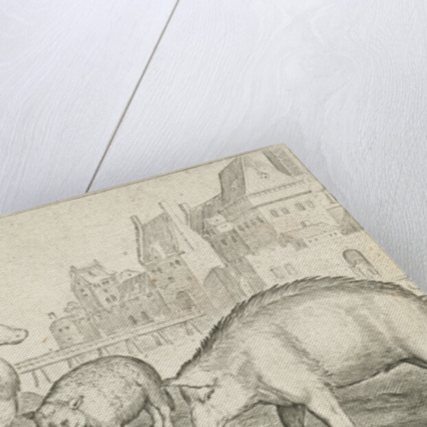 Hart, hedgehog, sheep, pig and frog by Nicolaes de Bruyn