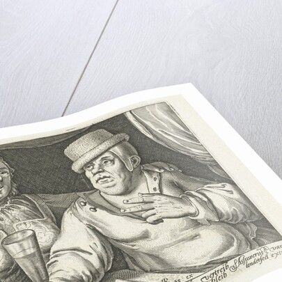 Drinking man and woman by Assuerus van Londerseel