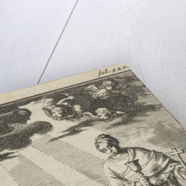 Praying man assisted by the Faith by Barent Bos