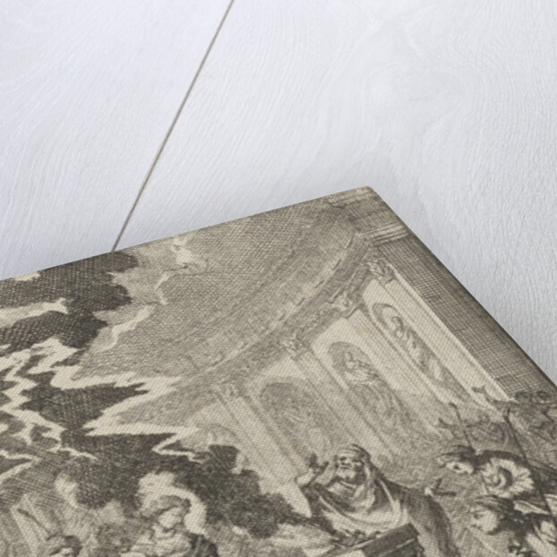 Amaryllis in a temple near the body of Damon, who was killed by lightning by Jacob Lescailje