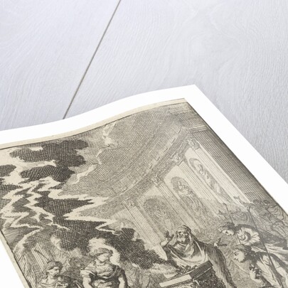 Amaryllis in a temple near the body of Damon, who was killed by lightning by Jacob Lescailje