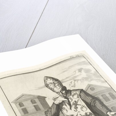 Convicted person in sackcloth, with miter by Henricus Wetstein