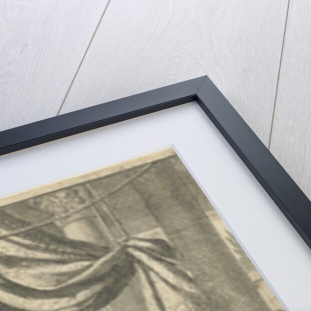 Two priests offer a king a book during a meal by Willem Broedelet