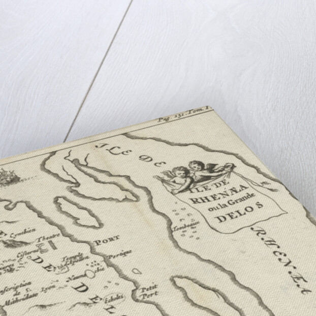 Map of the Cycladic islands of Delos and Rhenia, Greece by Hendrick and Dirk Boom