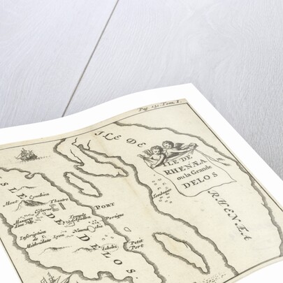 Map of the Cycladic islands of Delos and Rhenia, Greece by Hendrick and Dirk Boom