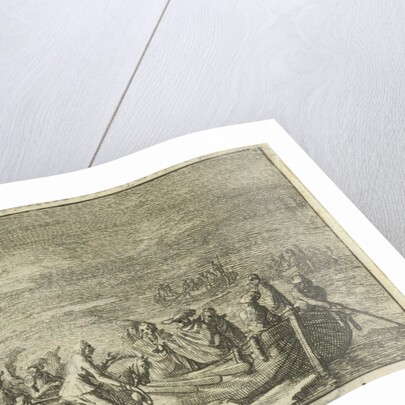 King and his entourage in a rowboat by Jan Claesz ten Hoorn