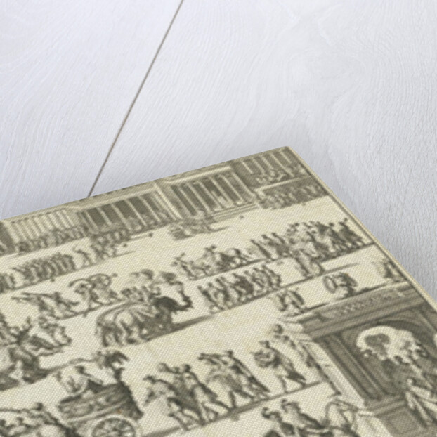 Triumphal procession over a square by François Halma