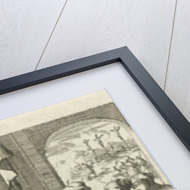 Three people at a sickbed by Pieter Arentsz II