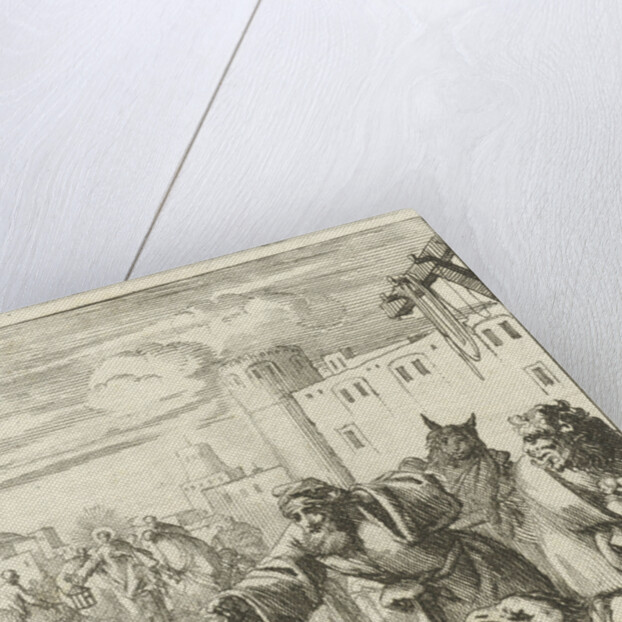 Diogenes find Satan disguised as merchant by Pieter Arentsz II