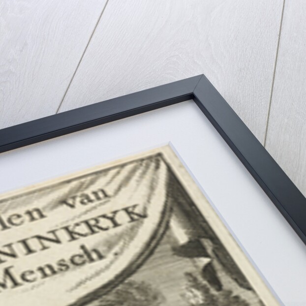 Seated woman pointing to a vase in which plants sprout by Pieter Arentsz II