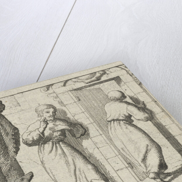 Two men at the open door of a room by Pieter Arentsz & Cornelis van der Sys II