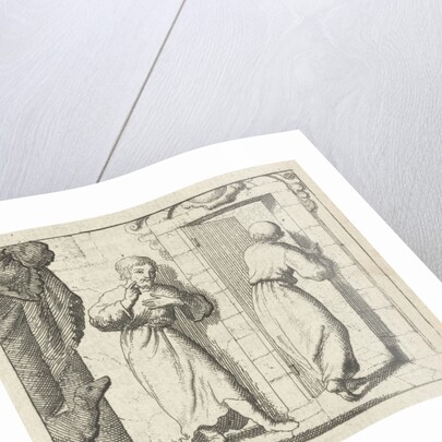 Two men at the open door of a room by Pieter Arentsz & Cornelis van der Sys II