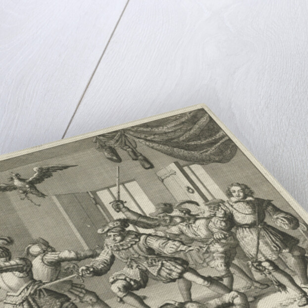 John and Alexander Ruthven slain during a battle with James I of England by Jan Luyken